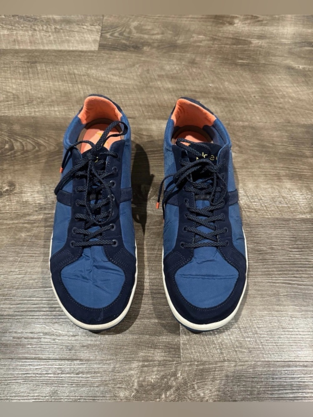 Men's Plae Prospect Sneaker Blue Leather Sneaker Lace Tie Size 12